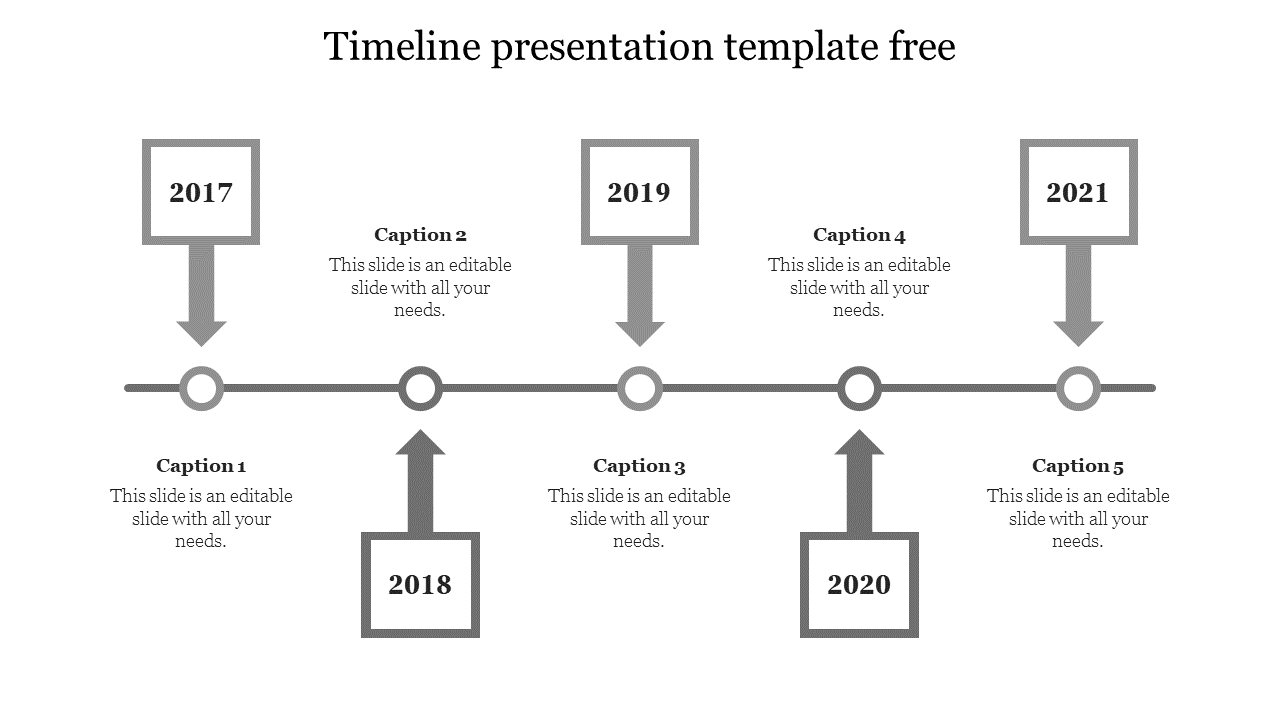 Free - Stunning Timeline Presentation Template Free Slides